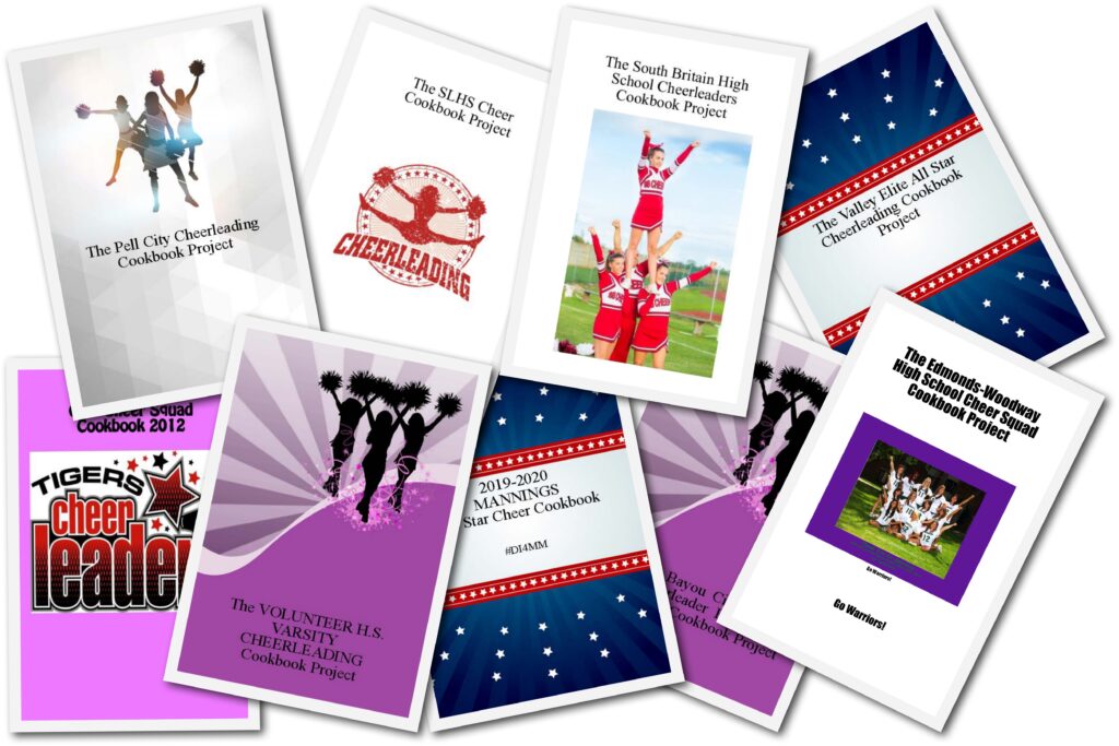 Collection of successful cheer fundraising cookbooks