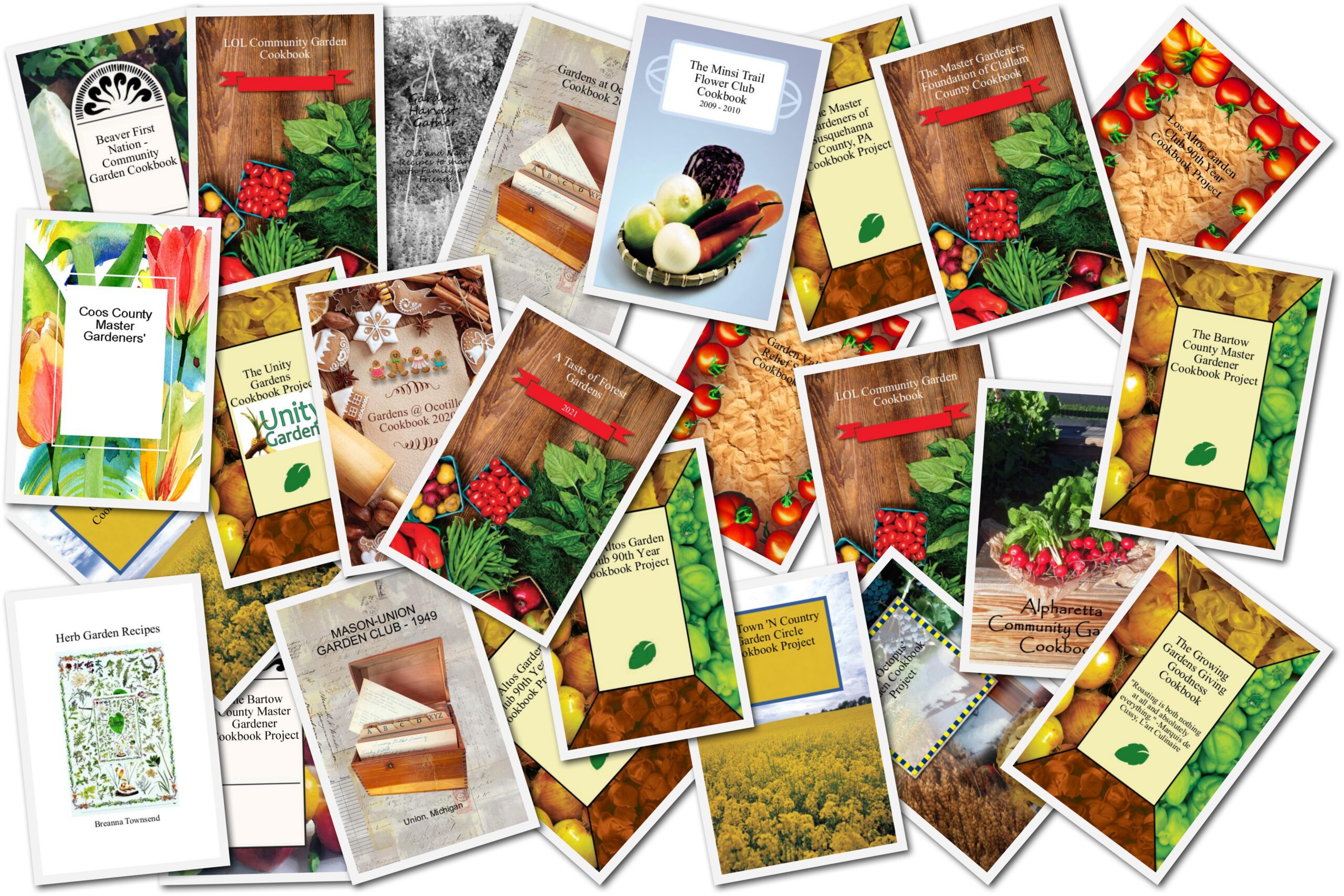 Collection of successful garden club fundraising cookbooks