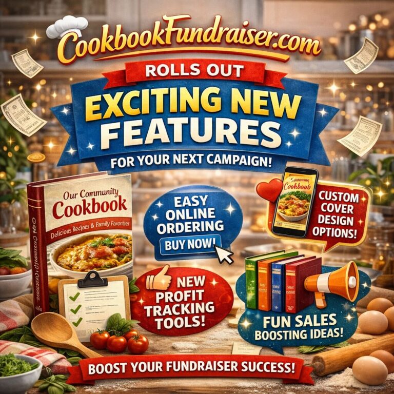 CookbookFundraiser.com Rolls Out Exciting New Features for Your Next Campaign