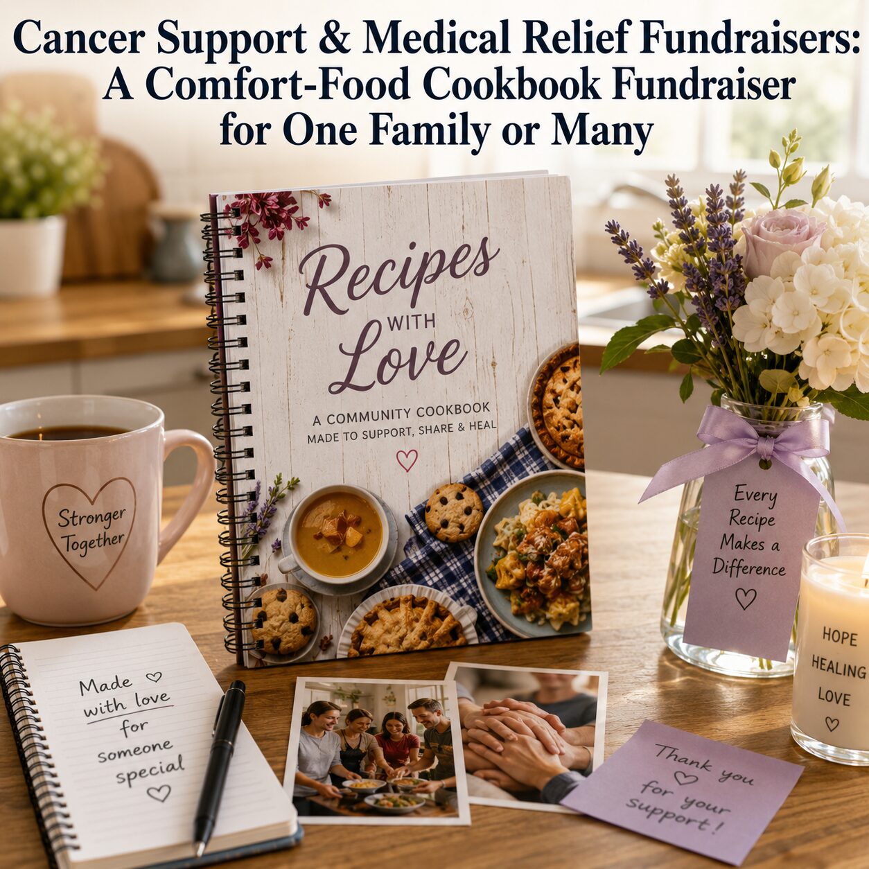 Cancer Support & Medical Relief Fundraisers: A Comfort-Food Cookbook Fundraiser for One Family or Many Cancer Support & Medical Relief Fundraisers: A Comfort-Food Cookbook Fundraiser for One Family or Many